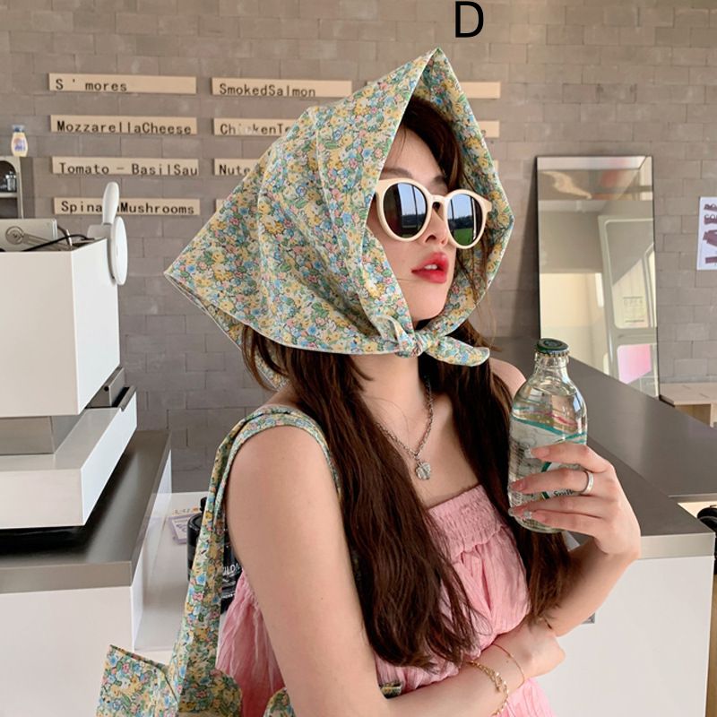 ヘアースカーフ　花柄　多用途タンクトップ　バッグ飾り　エコバッグ同生地　韓国ファッション