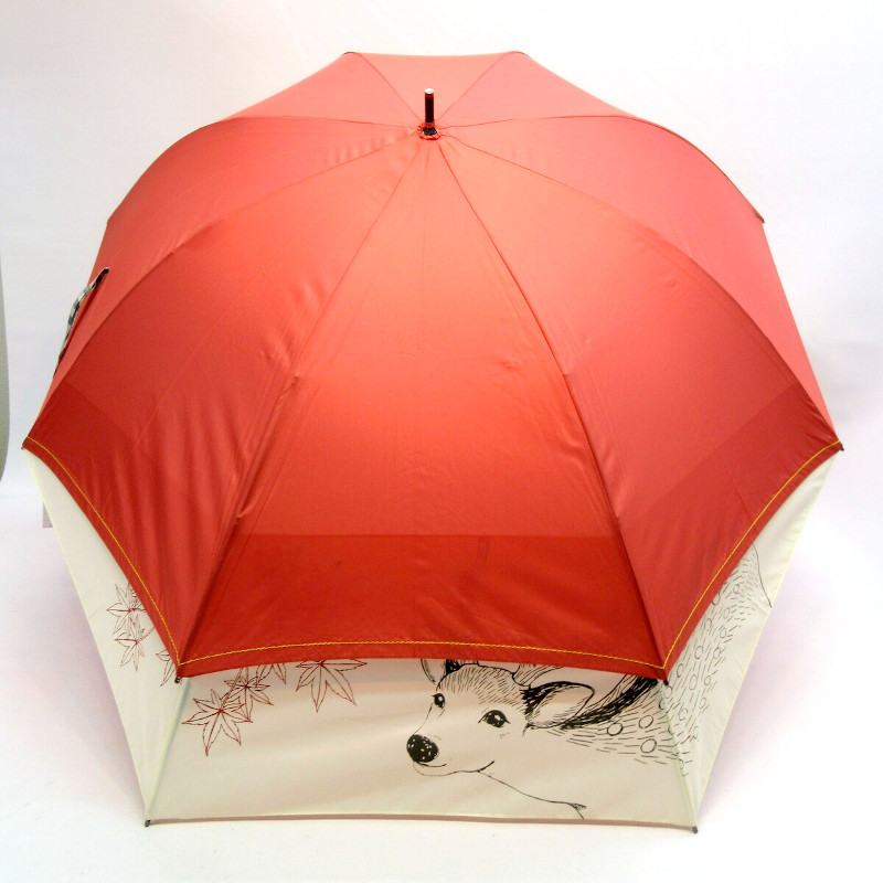 【雨傘】【長傘】後ろが伸びてリュックが濡れにくいバックスライド傘・シカ柄