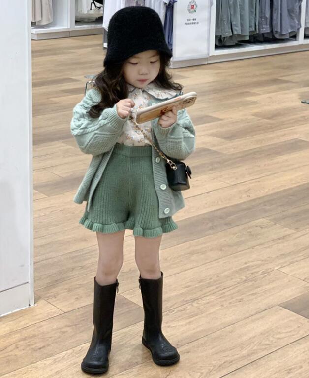 2023秋新品☆子供服 トップス＆カーディガン＆ズボン分けて販売☆90