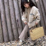 ★Girls★　子供カーディガン　ニットジャケット　フディー　フレアパンツ　韓国キッズファッション
