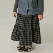 韓国風子供服 ベビー服   親子服　親子コーデ　チェック柄スカート