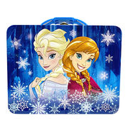 アナと雪の女王 缶 ボックス ( ブルー 2人 )