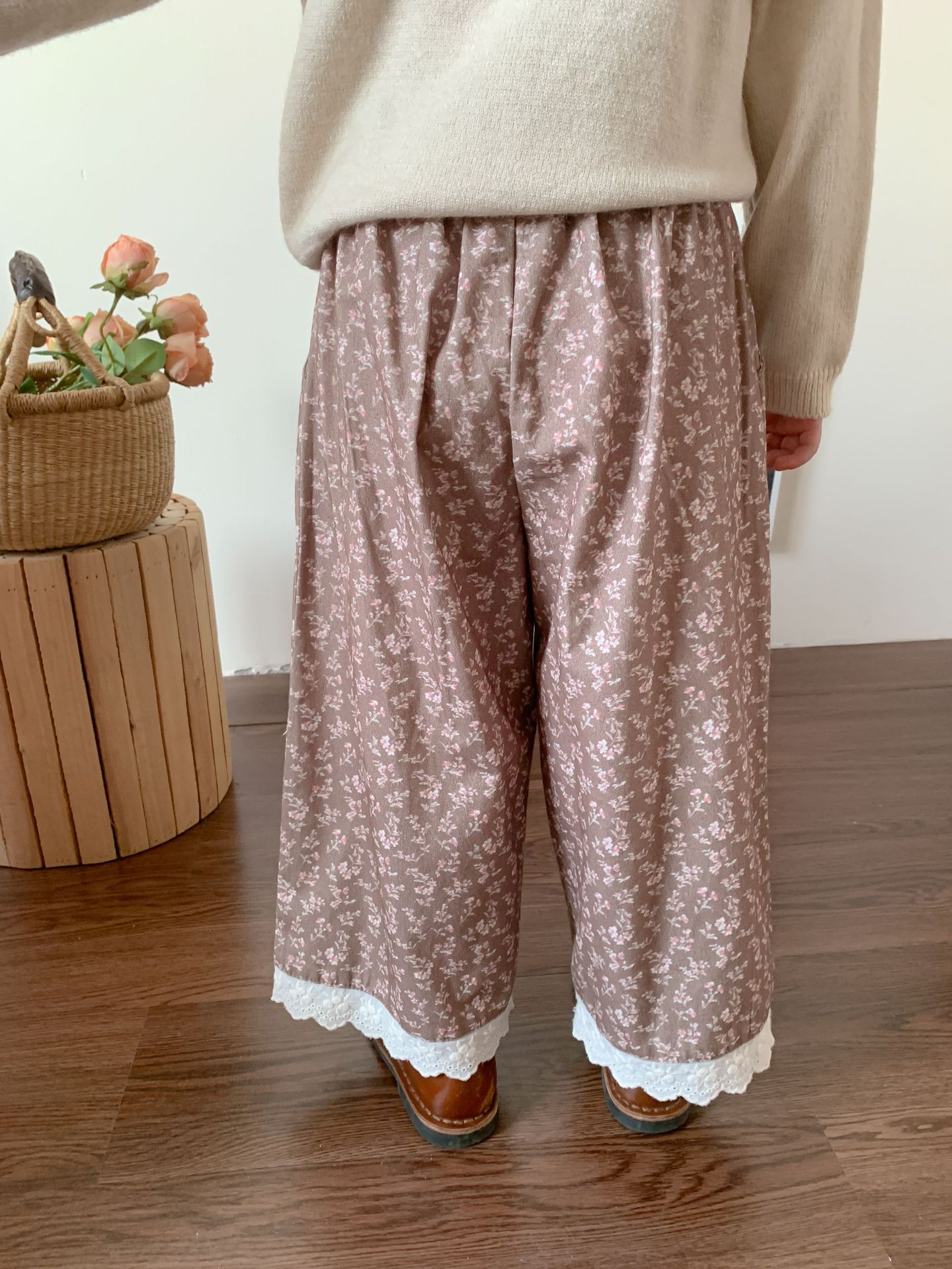 品良く着こなすため 2023年春秋新作☆子供服☆女の子 ロングパンツ 西洋風 花柄 スーツ・フォーマル・ドレス