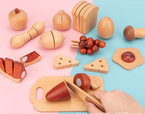 子供用品 知育玩具 おもちゃ・ホビー 遊びもの　木製　キッチンおもちゃセット