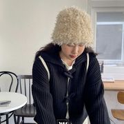 レディース帽子　ニットキャップ　韓国ファッション　秋冬　無地　全4色