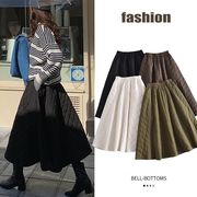 キルティングスカート　韓国ファッション　秋冬　デザイン　厚手　全4色