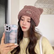 レディース帽子　ニット帽子　猫耳　デザイン　韓国ファッション　秋冬　全7色