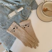 レディース手袋 　韓国ファッション　秋冬　スマホ対応　猫　かわいい