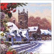 グリーティングカード クリスマス「クリスマスの街並」メッセージカード