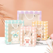 4色 透明 ギフトバッグ 可愛い くま ウサギ 包装袋 ギフト包装 包装用品 18*10*23cm