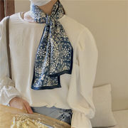 エレガントなレトロ フラワーズ 桑絹スカーフ 長いシルクスカーフ 春秋新作 絹のスカーフ 15*150cm