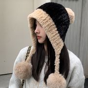 レディース・暖かいパイル・日系帽子・人気 ・ニット帽・5色・毛糸帽