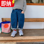 【24H即納 顧客直送可！】韓国風子供服 ベビー服 　春秋　デニム　カジュアル ロングパンツ
