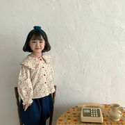 かわいい子供服 長袖シャツ 韓国のファッション 女の子の長袖トップ