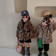 【秋新作】韓国風子供服 ベビー服 キッズ 女の子 豹柄アウター コート ジャケット