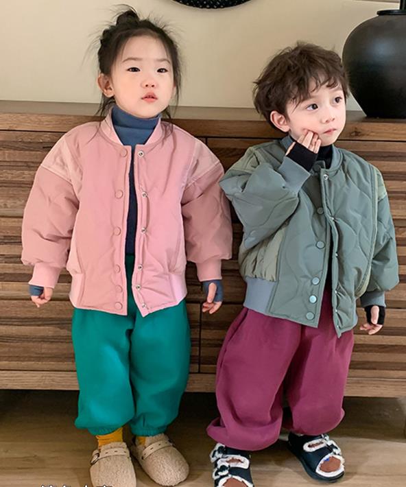 2022秋冬新作 韓国子供服 ベビー服 綿の服  ファッション 温かい コート ハンサム の綿の服 女の子男の子