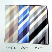 【日本製】【スカーフ】シルクサテンストライプ・チャンス柄日本製四角大判スカーフ