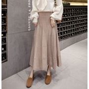 INS　レデイース服　秋冬新作　ボトムス　超人気　シンプル　韓国風　ニット　プリーツスカート　4色展開