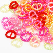 粒々ハートバックルのパーツ　約90個入り 海外倉庫発送