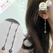 真珠 ピアス 高級感 ロングタイプ 設計感 ファッション 耳飾り アクセサリー