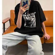 2022春夏新作 メンズ 男 カジュアル トップス 半袖 丸首 プリント Tシャツ インナー M-3XL
