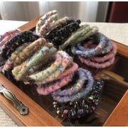 韓国風　カラー毛糸ヘアロープ ヘアアクセサリー　ヘアバンド　ヘッドロープ髪飾り ヘアゴム