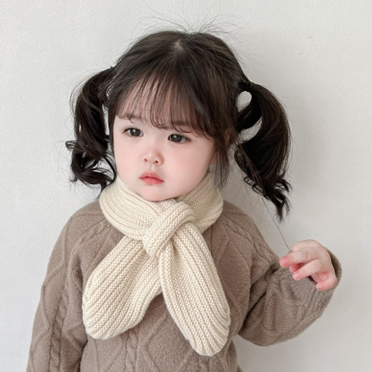 秋冬新作 韓国風 赤ちゃん キャンディーカラーウォームニットスカーフウールスカーフ かわいい