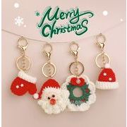 クリスマス  ins    キーホルダー  編み物    クリスマスツリー飾り   ニット  プレゼント  4色