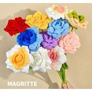 ins 母の日 誕生日 写真 お花 編み物 インテリア 花束 ニット 装飾 撮影道具   バラ