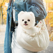 【2023秋冬新作】 ペットバッグ 軽装 小型犬ペット 外出バッグ 斜めかけ 花柄 韓国風