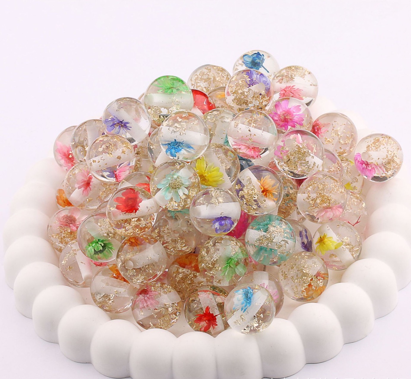 ビーズパーツ 穴あり カスタムボールペン対応 手芸DIY チャームパーツ 
