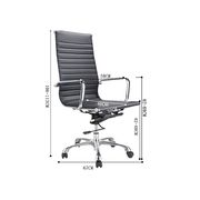 デザイナーズチェア ハイバック 肘掛け 会議室椅子 応接椅子