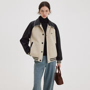 初回送料無料　秋冬の厚手刺繍付きジャケット　レディースファションコート　ショートコート