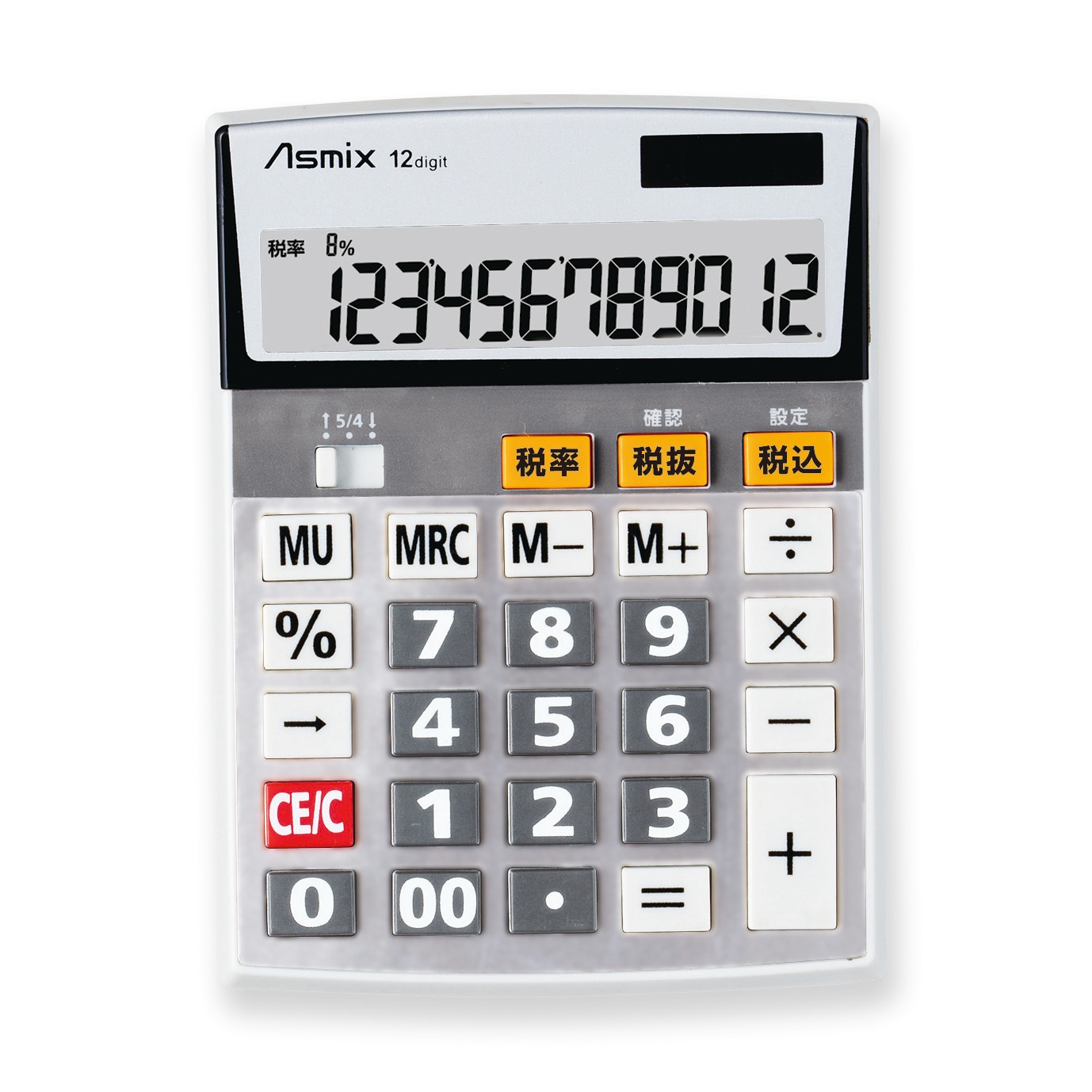 【アスカ】 ビジネス 電卓 12桁 税率表示 Mサイズ C1253