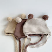 秋冬防寒・子供・男女兼用帽子・3色・キャップ・暖かく毛糸・日系・ウサギの耳・ファッション帽