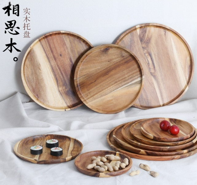 木製  お皿   ウッドプレート   トレー   木製食器  撮影道具  ワンプレート皿   おしゃれ   5種類のサイズ