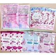 ネコポス送料無料！入浴剤　サクラの香り5種セット(計12包)　/日本製