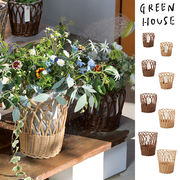 ■GREEN HOUSE(グリーンハウス）■　ウォータープルーフバスケット　ラウンド