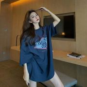 【予約222357】大きいサイズ春夏新作 韓国 レディース ファッション Tシャツ ワンピースLL-4L