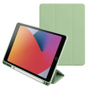 iPad 10.2（第9・8・7世代）対応 耐衝撃フラップケース　ライトグリーン