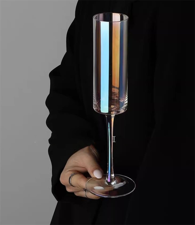 素敵なデザイン INSスタイル シャンペン フォーリンスタイル ハイフット カラー ワイングラス グラス