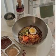 INS新作 大人気  韓国風  ステンレス鋼  家庭用  冷麺のボウル  サラダボウル  お椀