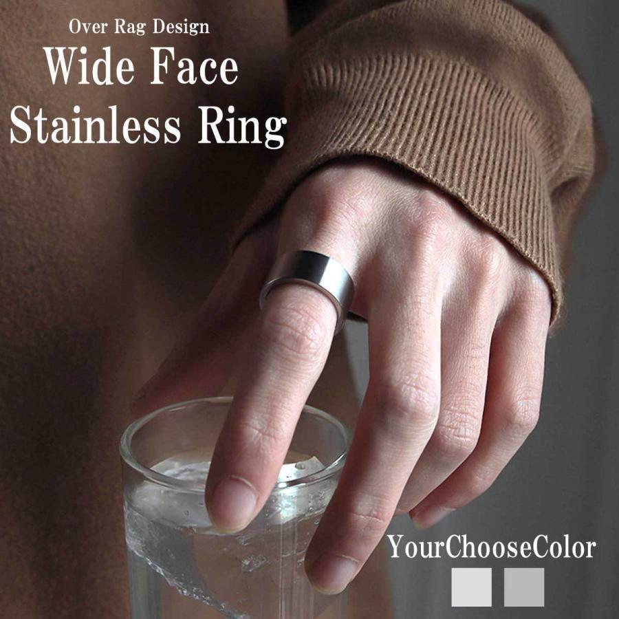 メンズ リング メンズリング 指輪アクセサリー ワイドフェイスステンレスリング メンズステンレスリング