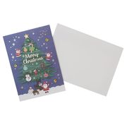 【クリスマス】ハンドメイドグリーティングカード サンタツリー