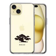 iPhone15 側面ソフト 背面ハード ハイブリッド クリア ケース 盆栽 BONSAI