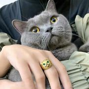 かわいい 猫のリング ファッション猫の指輪  アクセサリー 人気 ネコの雑貨 猫モチーフ男女兼用