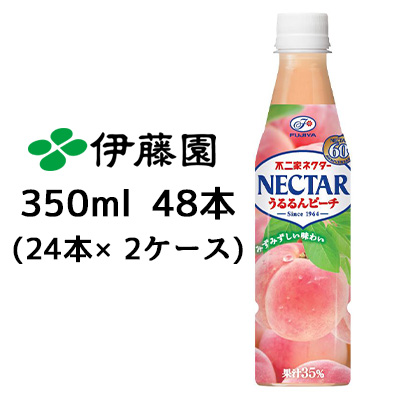 ☆伊藤園 不二家 ネクター うるるんピーチ 350ml PET 48本( 24本×2ケース) 43369