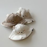 ★全3色★　子供帽子　熊耳バケットハット　ベビーハット　紫外線対策　韓国キッズハット