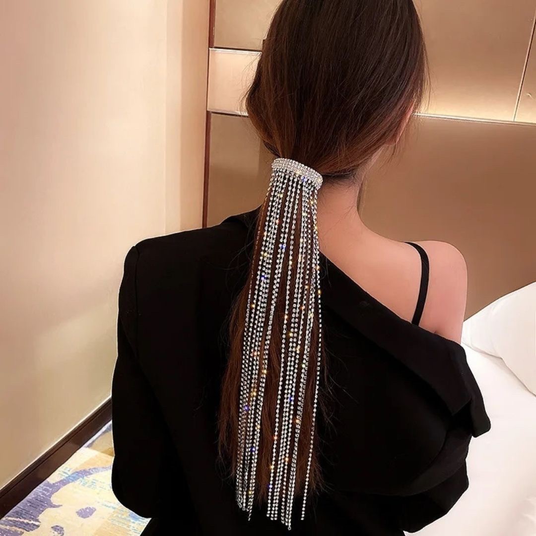楽天市場】シュシュ ロング リボン シフォン プリーツ シアー