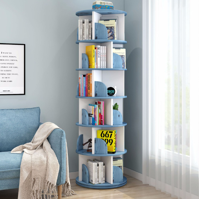 回転式本棚 子供部屋 本収納 コミックラック お洒落ラック 360°回転